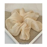 アイボリー | シフォンビッグシュシュ ビッグフリル モノトーン 高級感 | RAKUku