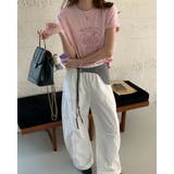 ピンク | 【3color】ROMANTIC ロゴプリントTシャツ ガーリー フルーツ | RAKUku