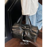 ブラック | 3color 大容量＆軽量で使いやすい シンプルデザインボストンバッグ | RAKUku