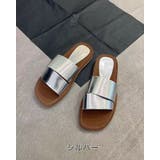 シルバー | 【5color】クロスフラットミュールサンダル エレガント 韓国ファッション | RAKUku