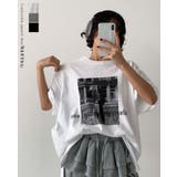 プリントTシャツ 半袖 モノクロ | RAKUku | 詳細画像1
