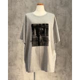 グレー | プリントTシャツ 半袖 モノクロ | RAKUku
