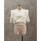 ホワイト | パフスリーブ カットソー 半袖 | RAKUku