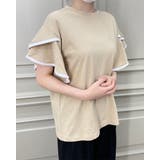 配色フレアスリーブTシャツ コットン生地 パイピングプルオーバー | RAKUku | 詳細画像6