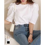 パフスリーブ コットンTシャツ レーディス | RAKUku | 詳細画像1