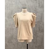 ベージュ | パフスリーブ コットンTシャツ レーディス | RAKUku