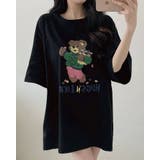 ブラック | プリントTシャツ レーディス 半袖 | RAKUku