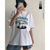オーバーサイズ プリントTシャツ 韓国ファッション | RAKUku | 詳細画像1