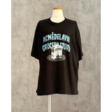 ブラック | オーバーサイズ プリントTシャツ 韓国ファッション | RAKUku