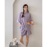 ワンポイントセットアップ 半袖Tシャツ&ショートパンツ ルームウエア | RAKUku | 詳細画像2