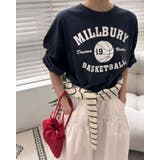 ネイビー | スウェット風クロップドロングTシャツ カットソー ロンT | RAKUku