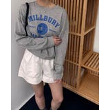 スウェット風クロップドロングTシャツ カットソー ロンT | RAKUku | 詳細画像4 