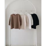 ステッチパフスリーブラウンドトップス ７分袖 オフィス | RAKUku | 詳細画像12 