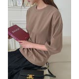 ステッチパフスリーブラウンドトップス ７分袖 オフィス | RAKUku | 詳細画像5 