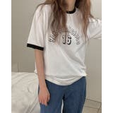 ホワイト | 配色レタリングTシャツ SANFRANCISCO 16 madeinkorea | RAKUku