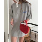 ブラック | レタリングルーズフィットTシャツ LOVE チューリップ | RAKUku