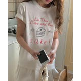 ホワイト | ドローイング風レタリングTシャツ エンジェル ケーキ madeinkorea | RAKUku