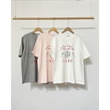 ピンク | ドローイング風レタリングTシャツ エンジェル ケーキ madeinkorea | RAKUku