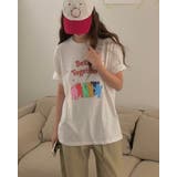 ルーズフィットベアプリントTシャツ レタリング 半袖 | RAKUku | 詳細画像7 
