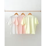 イエロー | ドローイング風レタリングTシャツ パステルカラー 半袖 madeinkorea | RAKUku