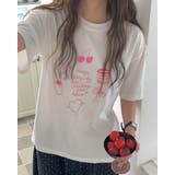 ホワイト | ドローイング風レタリングTシャツ パステルカラー 半袖 madeinkorea | RAKUku