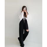 カットアウトワイドスウェットパンツ カットオフパンツ madeinkorea | RAKUku | 詳細画像2
