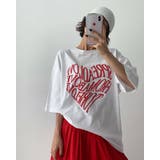 ホワイト | フロントハートロゴTシャツ LOVE ラブ | RAKUku