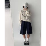 フロントハートレタリングニット スウェット オーバーフィット | RAKUku | 詳細画像3 