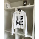 ホワイト | 4color アイラブミー ジップアップパーカー | RAKUku