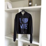 ブラック | 4color アイラブミー ジップアップパーカー | RAKUku