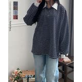 4color ストライプポロシャツ ラガーシャツ | RAKUku | 詳細画像1 