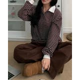 4color ストライプポロシャツ ラガーシャツ | RAKUku | 詳細画像4 