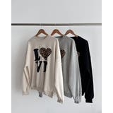 グレー | 3color オーバーフィットレオパードプリントスウェット 長袖 | RAKUku