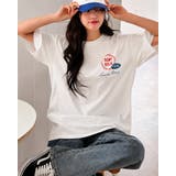 ホワイト | 【3color】 ヴィンテージポテトプリント オーバーTシャツ | RAKUku