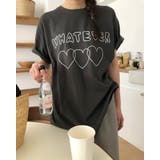【3color】 ハートラインロゴ オーバーサイズTシャツ | RAKUku | 詳細画像2