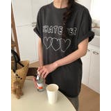 【3color】 ハートラインロゴ オーバーサイズTシャツ | RAKUku | 詳細画像5