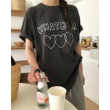 【3color】 ハートラインロゴ オーバーサイズTシャツ | RAKUku | 詳細画像7