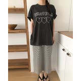 【3color】 ハートラインロゴ オーバーサイズTシャツ | RAKUku | 詳細画像9