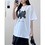 【3color】ピクセルキャット グラフィック ビッグTシャツ | RAKUku | 詳細画像1 
