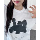 【3color】ピクセルキャット グラフィック ビッグTシャツ | RAKUku | 詳細画像4 