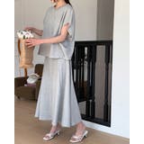【2color】バックレイヤード フレンチスリーブセットアップ ロングスカート | RAKUku | 詳細画像10