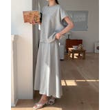 【2color】バックレイヤード フレンチスリーブセットアップ ロングスカート | RAKUku | 詳細画像6