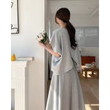【2color】バックレイヤード フレンチスリーブセットアップ ロングスカート | RAKUku | 詳細画像7