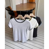 【3color】韓国製 配色リンガー リブTシャツ | RAKUku | 詳細画像7 