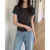 【3color】韓国製 配色リンガー リブTシャツ | RAKUku | 詳細画像2 
