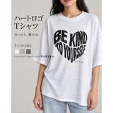 【3color】ハートロゴプリント 半袖Tシャツ レディース | RAKUku | 詳細画像1