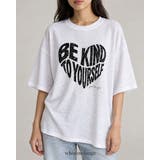 ホワイトメランジ | 【3color】ハートロゴプリント 半袖Tシャツ レディース | RAKUku
