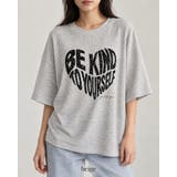ベージュ | 【3color】ハートロゴプリント 半袖Tシャツ レディース | RAKUku