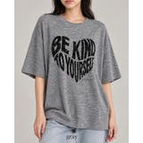 グレー | 【3color】ハートロゴプリント 半袖Tシャツ レディース | RAKUku