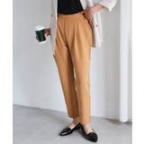 ベージュ | 美脚シルエットタックパンツ | RANAN